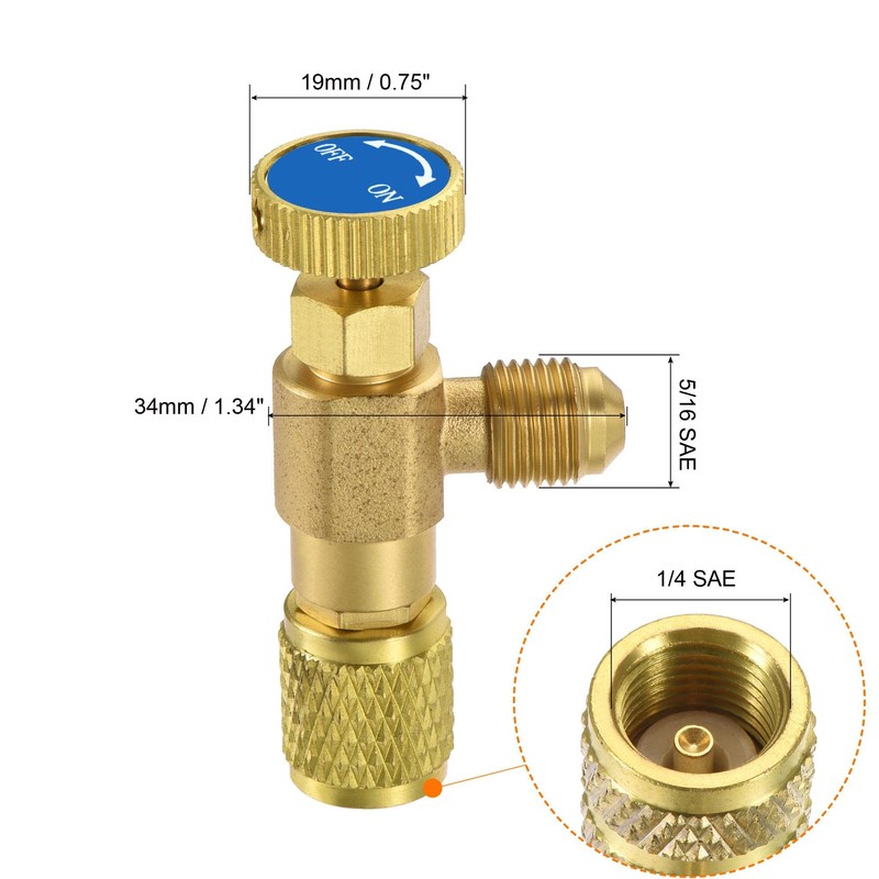 sourcing map Charging Valve Safety Valve Quick Coupling Air Conditioning