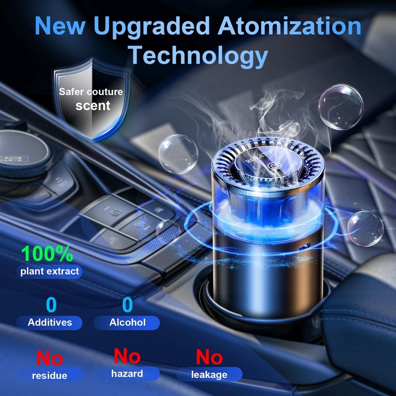 Smart Car Air Freshener, Car Diffuser Solid Balm Atomization Last