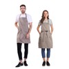 BIGHAS Adjustable Bib Apron with Pocket Extra Long Ties for
