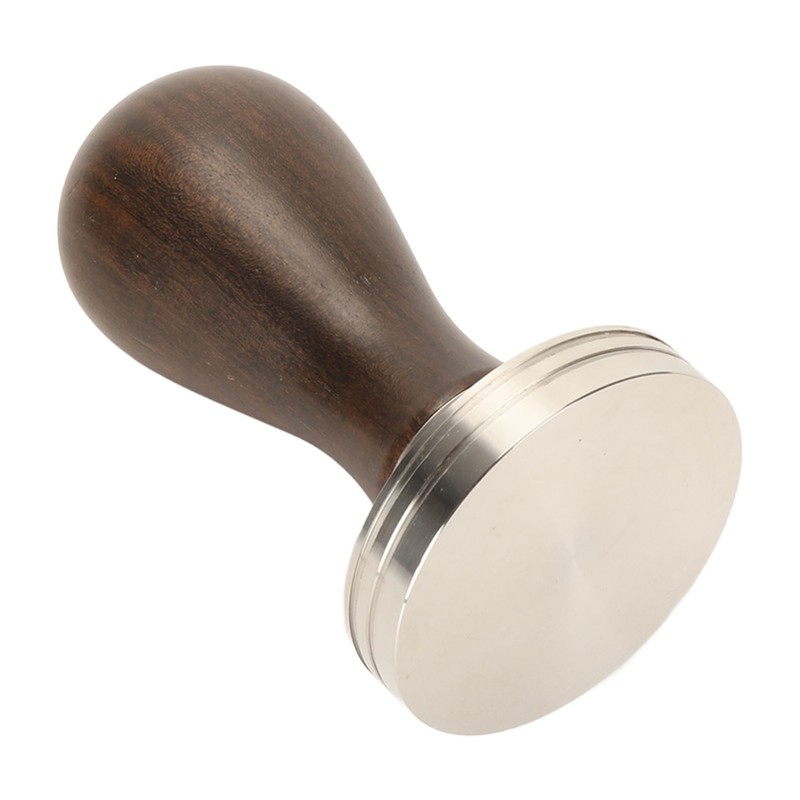 Coffee Tamper Solid Wood Handle Stainless Steel Easy to Use