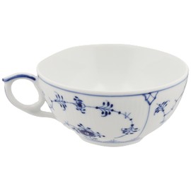 Royal Copenhagen 1017174 Blue Fluted Plain Tea Cup & Saucer, 6.7 fl oz (190 ml), Wedding Gift, Gift