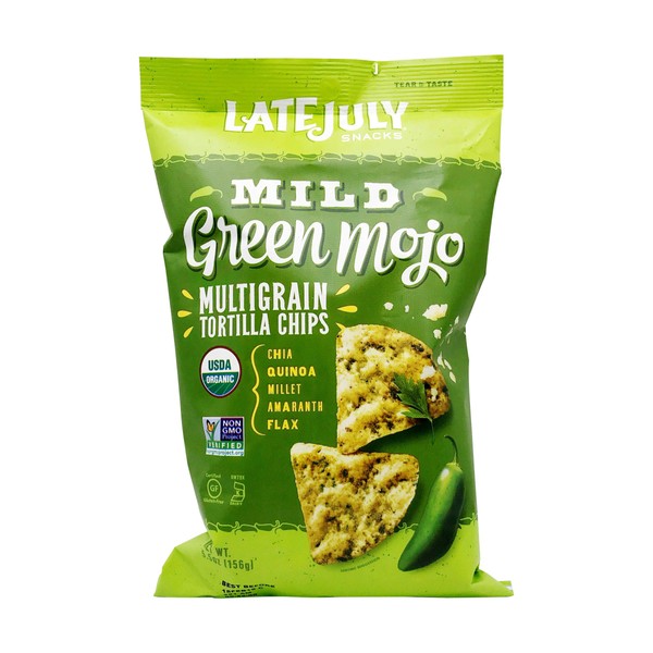 Chips orgánicos de Mojo verde suave de finales de julio, 5.5 onzas