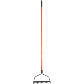 Ashman Bow Rake (6 Pack) – Heavy Duty Rake to Gather Fallen Leaves, Equipped with Rubber Grip Handle for a Strong Hold When Working – Rust Resistant.