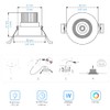 2Inch LED Recessed Ceiling Light, 3W Dimmable LED Downlight, Natural