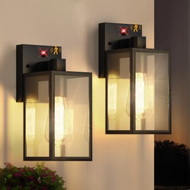 2Pack Motion Sensor Porch Light Outdoor, Exterior Lighting Fixture for Home