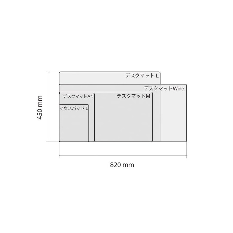 Itoya Desk Mat, A4, Light Gray