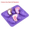 3Pcs Baby Foot Prints Silicone Soap Molds Footprint Shaped Chocolate