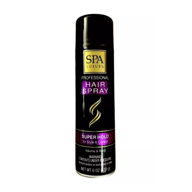 SPA LUXURY SUPER HOLD AEROSOL HAIRSPRAY STYLE CONTROL VOLUME FULL