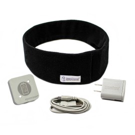 SleepPhones Effortless V8 Sleep Headphones by AcousticSheep | 24-hour Battery | Original Comfortable Bluetooth Headphones with Wireless Induction Charging (Medium, Midnight Black Fleece, US Wall Plug)