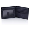 Stealth Mode Black Leather Bifold Wallet for Men With ID