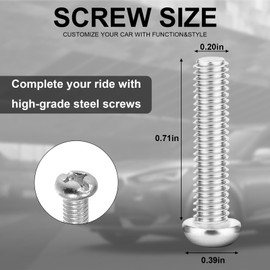 Bling Stainless Screws Fasteners for License Plate Frames and Covers - Rustproof, Handmade Glitter Crystal Diamond Accessory for Lincense Plate Protectersm,Bedazzled Sparkly (Blue Accessories)