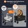 Collapsible Wagon Cart Foldable with 350lbs Weight Capacity, Lightweight Utility
