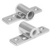 Pair Marine Oarlock Sockets 316 Stainless Steel Side Mounted Mirror