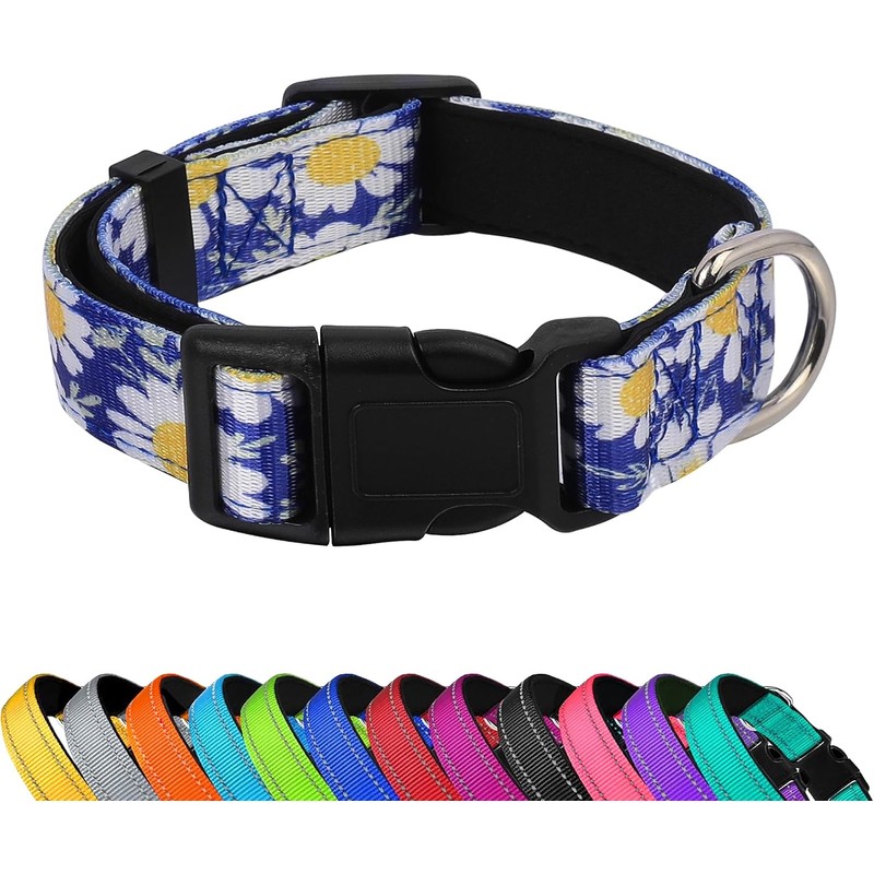Collar reflectante para perro y gato, ajustable de neopreno suave