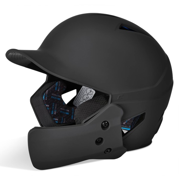 CHAMPRO mens Gamer Plus with Reversible Jaw Guard HX Batting Helmet, Black, Large US