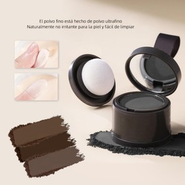 2 Pcs Root Touch Up Hair Color, Hairline Powder, Root Touch Up Powder con espejo y borla de polvo, Retocador De Raices para Mujer, Engrosador de Cabello Resistente al agua, al clima y al sudor