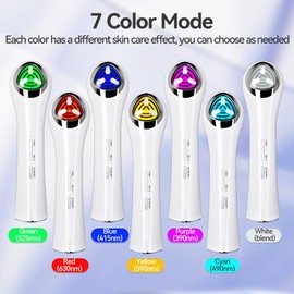 7-in-1 Glow Device Skin Care Tool, Multifunctional Facial Massager, at Home Face Sculpting Tool and Neck Massager, Boosting Skin Care Absorption, White