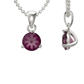 Aeon Jewellery Birthstone Necklace - February Purple Amethyst | 925 Sterling Silver & Cubic Zirconia | Polishing Cloth Included | Jewellery Gifts