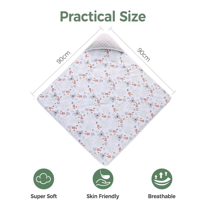 Miracle Baby Car Seat Blanket for Babies, Minky Dot Carseat