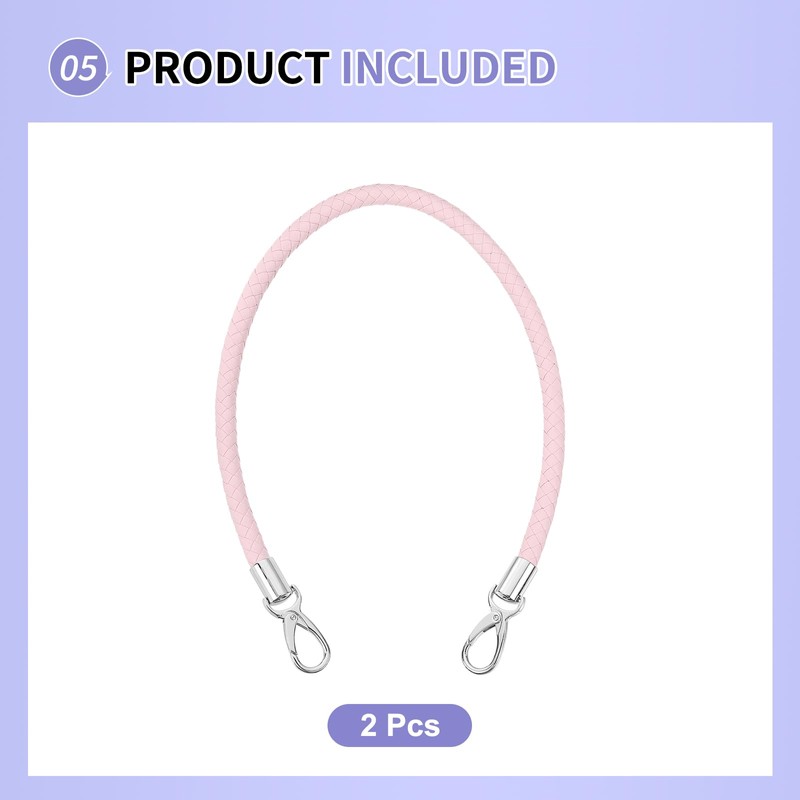 SUIKIHUM 2 Pack Braided Purse Straps, (60cm/23.62" Replacement Purse Strap)