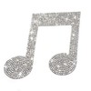 Silver Bling Music Note Car Decal, Waterproof Sparkling Rhinestone Musical