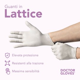 AIESI® Disposable Latex Powder-Free Gloves for Medical Use Doctor Gloves (Pack of 100) Size M