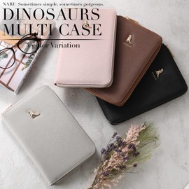 Naru Dinosaur Metal Brooch Multi Case, Women's Maternal and Child Notebook Case, Notebook, Passbook Case, Passport Case, Travel Case, Card Case, Large Capacity, Dinosaur, Fashionable, Popular, Brand,
