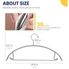Jiang&Rong 30 Pack 16 Inch Rubber-Coated Non-Slip Metal Hangers -