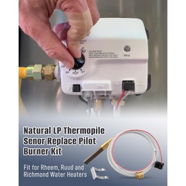 LP Thermopile Senor Fit for Rheem/Ruud/Richmond Water Heaters, Replace SP20824 SP20754 SP21058 SP20800 SP21096 SP20739, Over 750mV