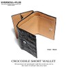 EVERSOUL Men's Compact Wallet Coin Purse, Crocodile Trifold Leather, Genuine