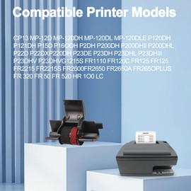 Elfatech IR40T Calculator Ink Ribbon Replacement for IR-40T CP13 MP-12D PR42 CP13 Calculator Ink Roller Printer Used with Casio HR-100TM HR-150TM HR-170RC, Sharp EL-1750V EL-1801V(Black/Red, 12 Pack