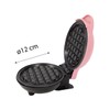 Jocca - Round Waffle Iron in Pink, 500 W, Non-Stick