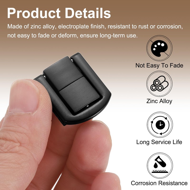 sourcing map 6pcs Toggle Catch Lock, 1" x 0.8" Hasp