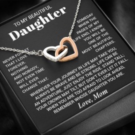 ShineOn To My Daughter Necklace, Birthday Gift For Daughter From Mom, Xmas Gifts for Her