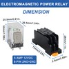 DIANQI 2Pcs 12VDC 8-Pin 5Amp Electromagnetic Power Relay DPDT 2NO+2NC