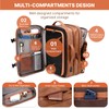 Travel Backpack Women, PU Leather Carry On Backpack Flight Approved,