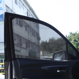 Tumukiw Car Side Window Sun Shades Compatible with Honda Pilot 2016-2022 Front Car Window Screen Mesh Cover, Breathable Mesh Window Cover for Car, Privacy Blackout Car Camping Super Stretchy