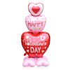 HAIMITI Valentines Day Balloons, Large Pink Red Hearts Love Standing