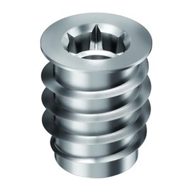 RAMPA® Made in Germany Threaded Steel Insert, (50 pcs.) with hex Drive and Sealing Collar M5 Thread (d), 10mm Diameter (D) X 12mm Length (L) Works Best in All Wood Materials and Substrate