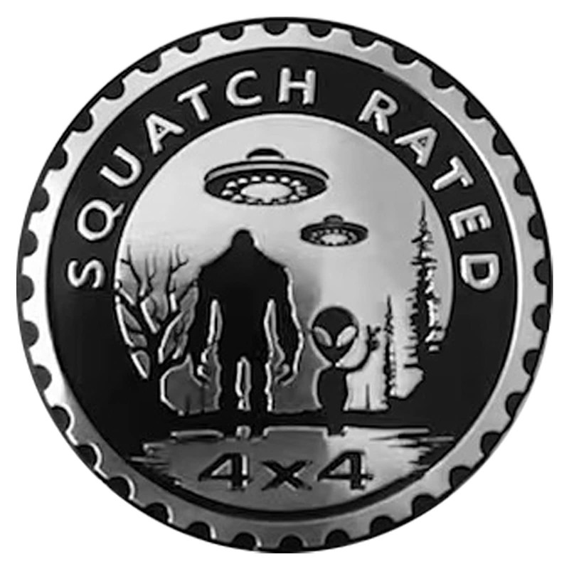 Squatch Aliens Bigfoot 3D Metal Car Badge & Emblem -