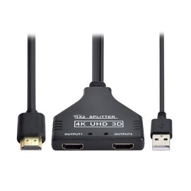 xiwai HDMI-Compatible 1.3 to Dual Female Splitter Switch Extension Adapter Cable with Power for HDTV Laptop 1080P