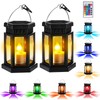 Solar Lanterns Outdoor Waterproof Lights, RGB Color Changing Light 2pack