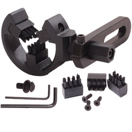 FENJANER Archery Arrow Rest with 3Pcs Replacement Brush -Whisker Brush Biscuit Arrow Rest Left and Right Hand for Compound Bow & Recurve Bow Hunting Shooting