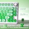 PBT Keycaps, XVX Green Apple Jelly HOA Profile, 132-Key Cute