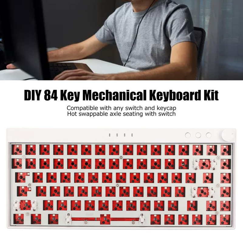 Mechanical Keyboard Kit 84 Key DIY RGB Lighting Hot Swap