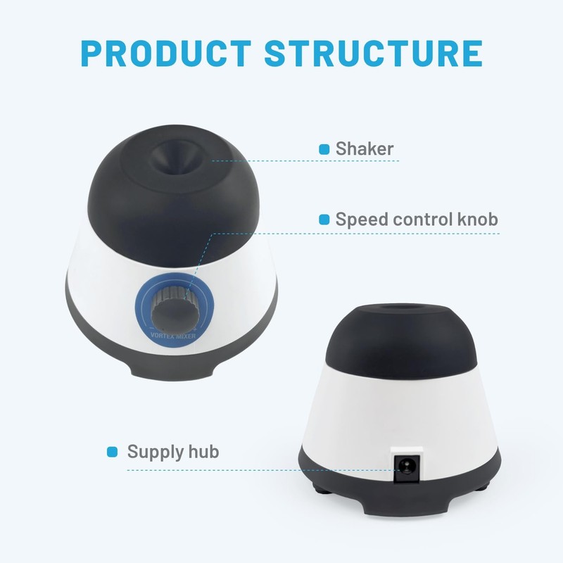 Mini Vortex Mixer with Touch Start Function, Lab Mixing, Nail