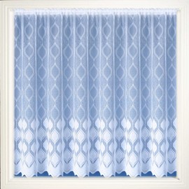 Marseille White Net Curtains, Lace Curtain, 153cm 60" Drop, Cut To Width