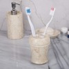 Creative Home Champagne Marble Fluted Toothbrush Holder