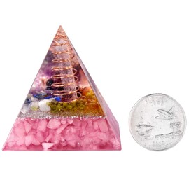 Nupuyai Crystal Pyramid Gemstone Healing Stone Energy Pyramids for Positive Energy Reiki Healing Meditation and Home Feng Shui Decoration