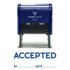 Accepted by Date Self Inking Rubber Stamp (Blue Ink) -
